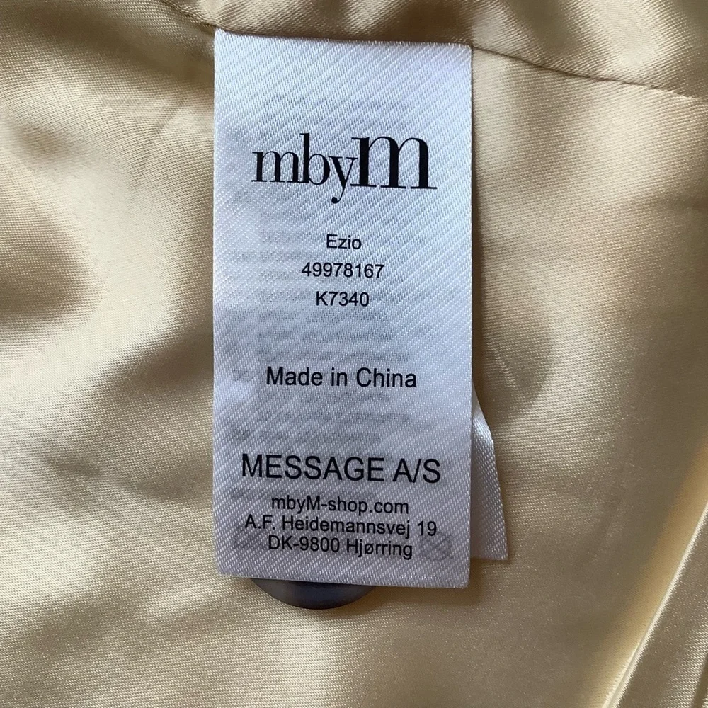 mbyM Butter Cream Collarless Blazer Size S/M - Picture 11 of 16